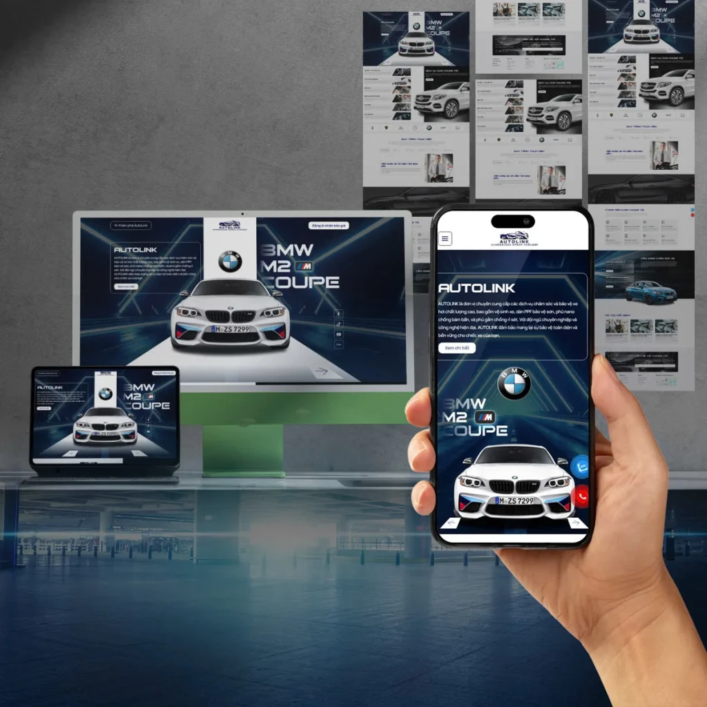 Mẫu website giới thiệu công ty được thiết kế tại HomeNest